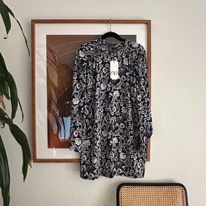 NWT ZARA | Floral Jacquard Mini Sweater Dress (size L)